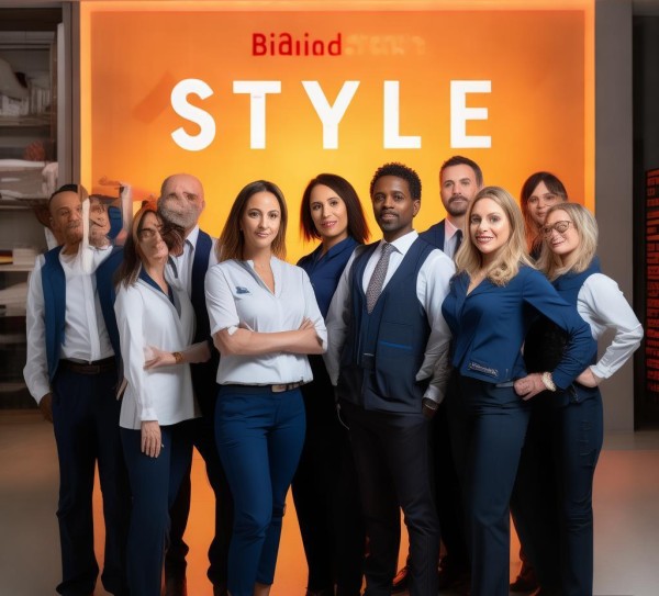 广告公司工作服宣传标语,brand strength through style. 广告公司工作服宣传标语,brand strength through style.